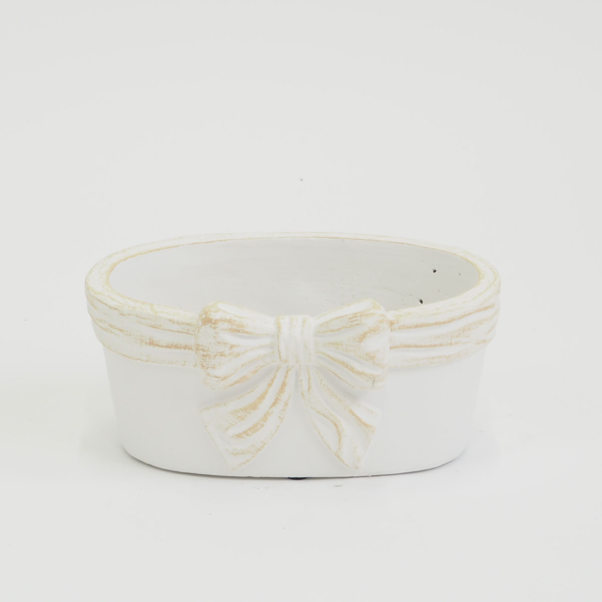 村田屋産業/リボンオーバルプランターS/2071【07】 ガーデニング・園芸用品 植木鉢・フラワーポット セメント鉢のサムネイル