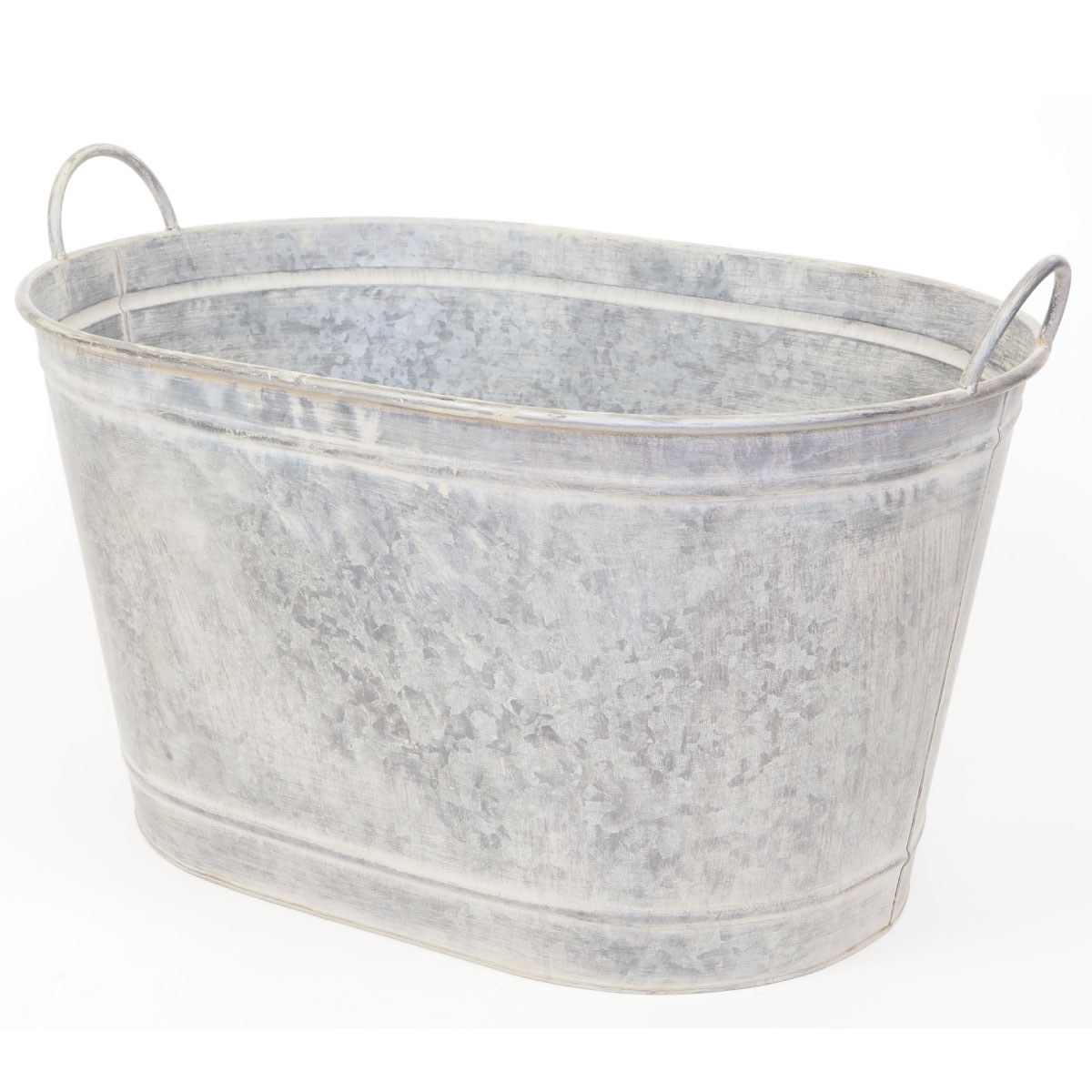 村田屋産業/ブリキバケツオーバルL/4052【07】 ガーデニング・園芸用品 植木鉢・フラワーポット アイアン・ブリキ鉢のサムネイル