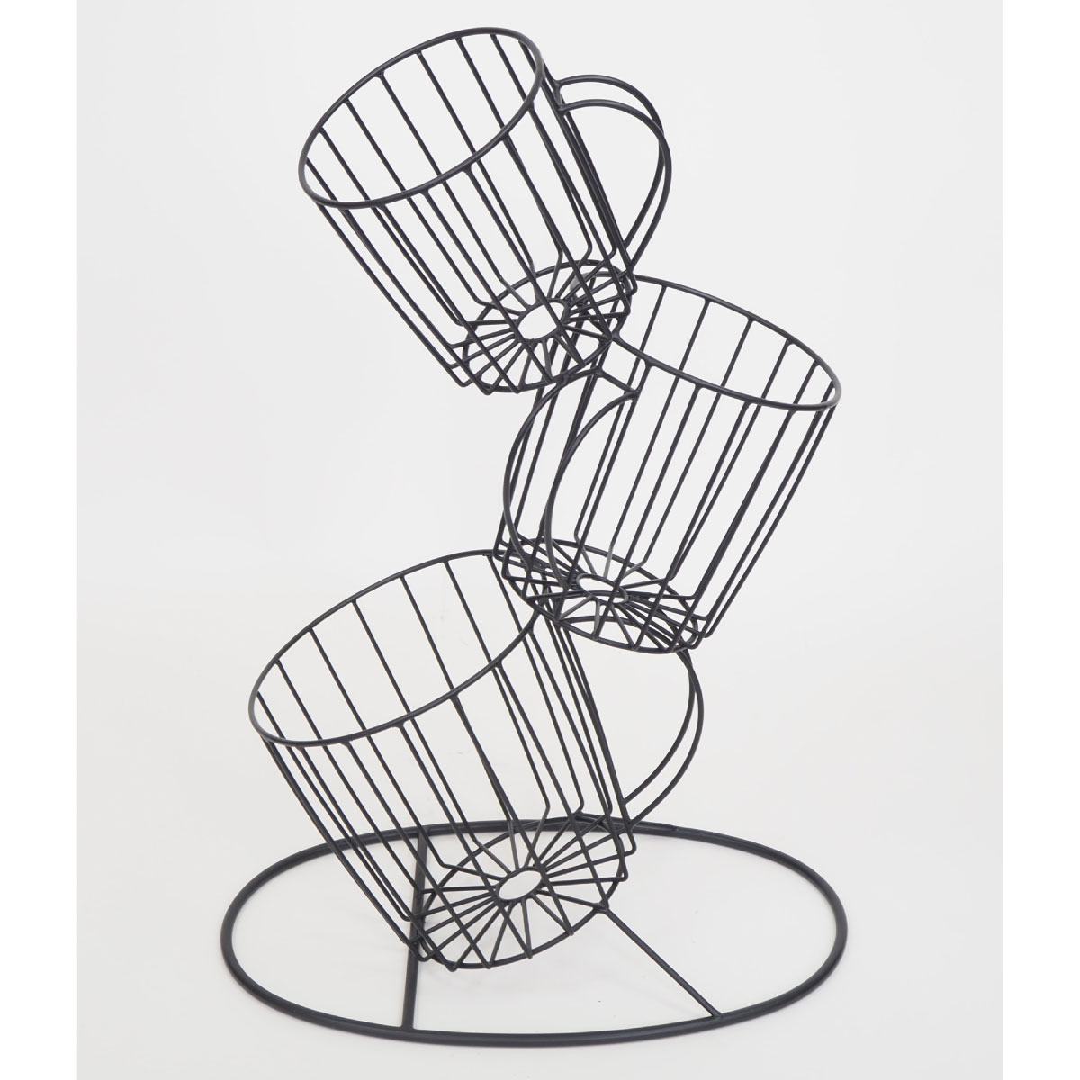 村田屋産業/スリーカップスタンド/6764【07】 花器、リース 花器・花瓶 ワイヤー花器のサムネイル