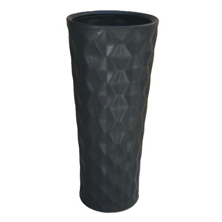 植木鉢 おしゃれ 丸滉製陶/8号 丸大深柄入/MJ-89-BK【01】 ガーデニング・園芸用品 フラワーポット 陶器・セラミック鉢