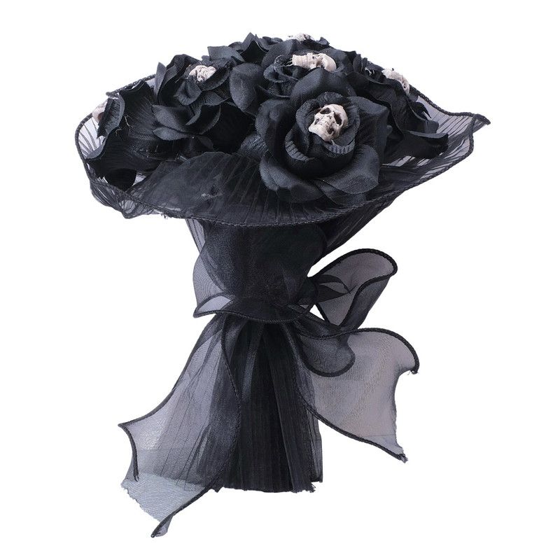 GREENHOUSE/スカルブーケ ダーク/HW697【01】 店舗ディスプレイ・店内装飾 ハロウィンディスプレイ 置..