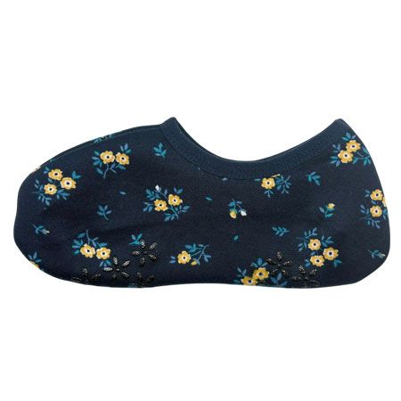 丸和貿易/ぽかぽかそっくす ショート ミニフラワー ネイビー/2003970-7【07】[6足] 店舗ディスプレイ・..