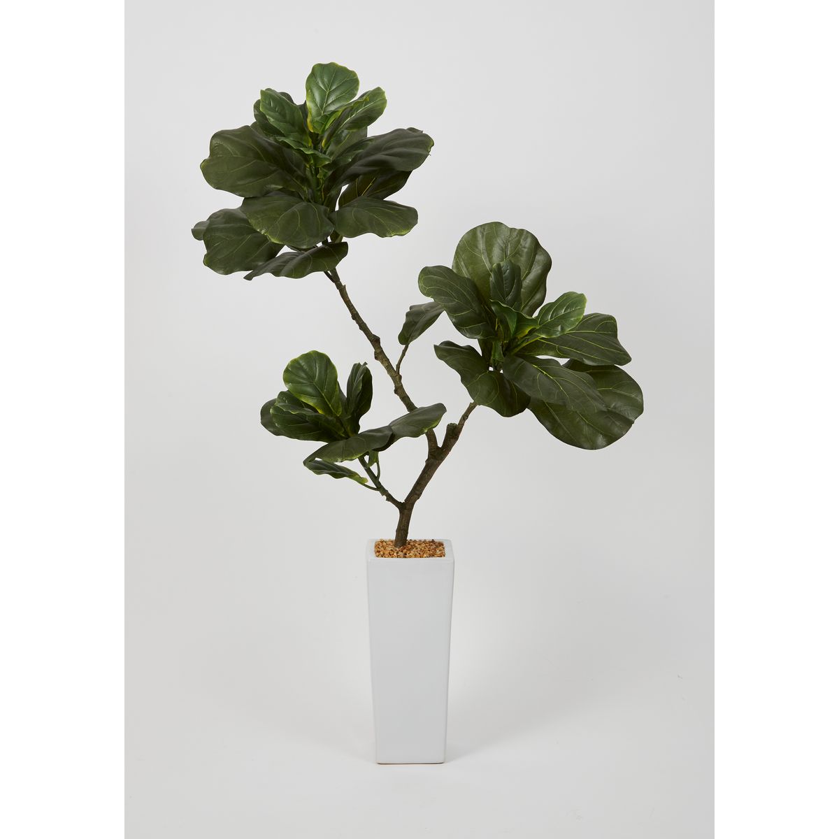 【直送】【人工観葉植物】ビダヤコム/カシワバゴムポット グリーン/F5018-024G ※返品・代引・キャンセ..