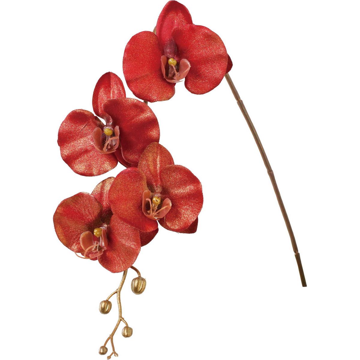 【造花】YDM/ブラッシュコチョウラン ダークレッド/FS-5488-D/R【01】 造花（アーティフィシャルフラワー） 造花 花材「か行」 コチョウラン（胡蝶蘭）