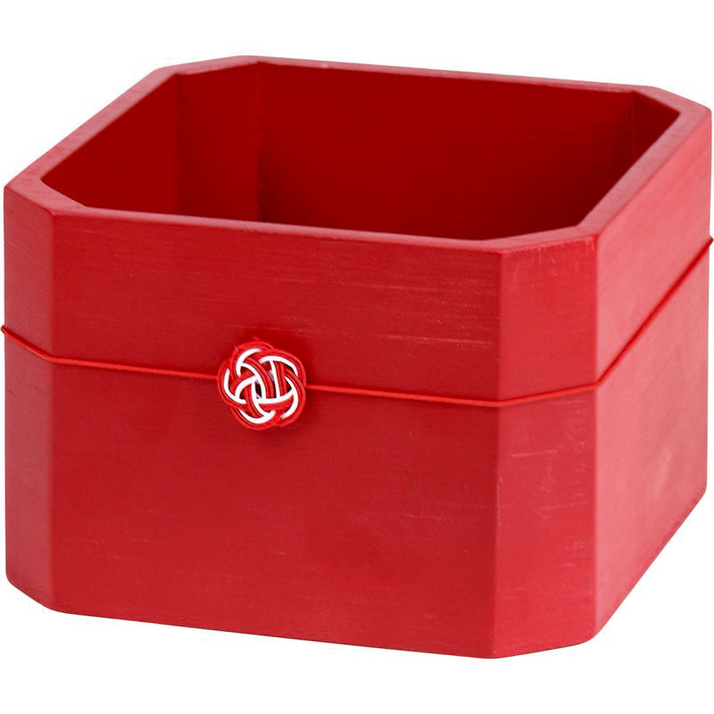 FourSeasons/梅水引木製花器四角/MN-120R【01】 花器、リース 花器・花瓶 木製花器