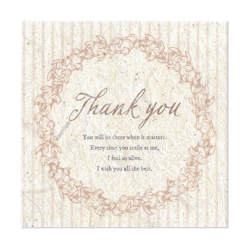 cazaro/ソラペーパーメッセージカード 100角 THANK YOU ピンク 10 枚/36P101P0301【07】 ラッピング用..