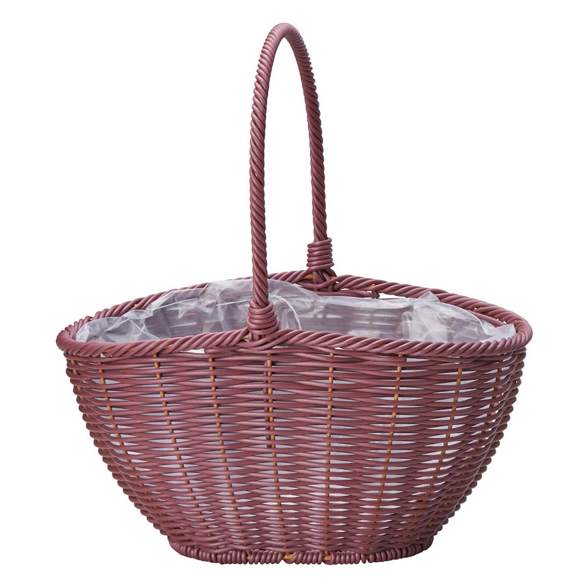 友膳/ガンセトオーバルバスケットWR/KM683【01】 花器、リース 花かご・フラワーバスケット フェイク素材バスケット