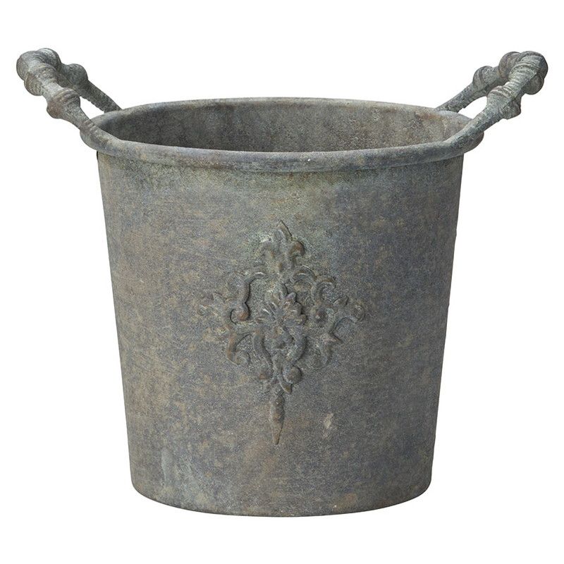 植木鉢 おしゃれ 友膳/アンシャンハンドルサークルMDGY/UF531【01】 ガーデニング・園芸用品 フラワーポット アイアン・ブリキ鉢のサムネイル