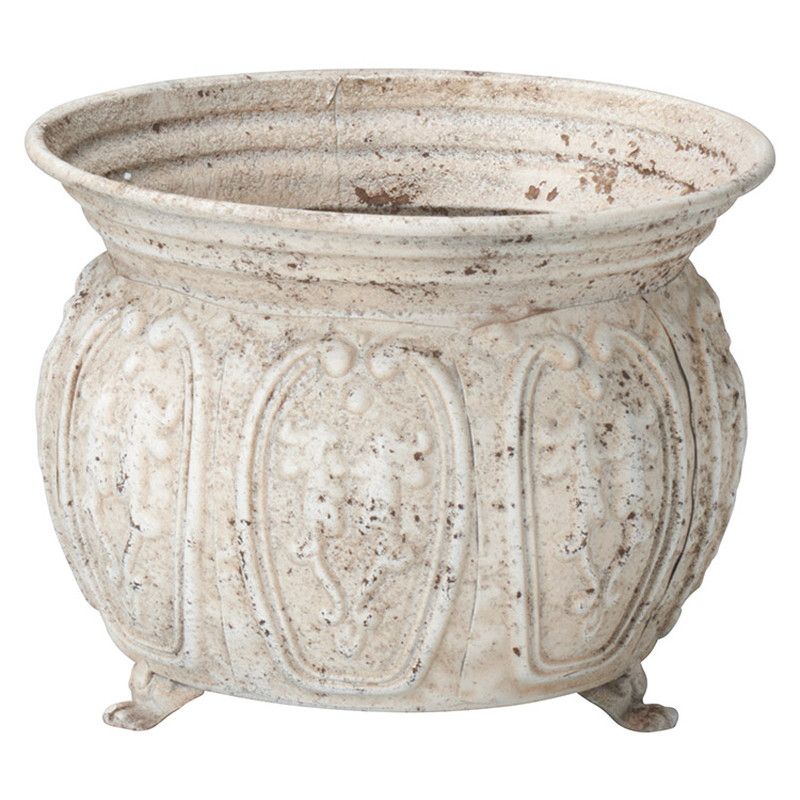 植木鉢 おしゃれ 友膳/アンティクデコレサークルMW/UF570【01】 ガーデニング・園芸用品 フラワーポット アイアン・ブリキ鉢