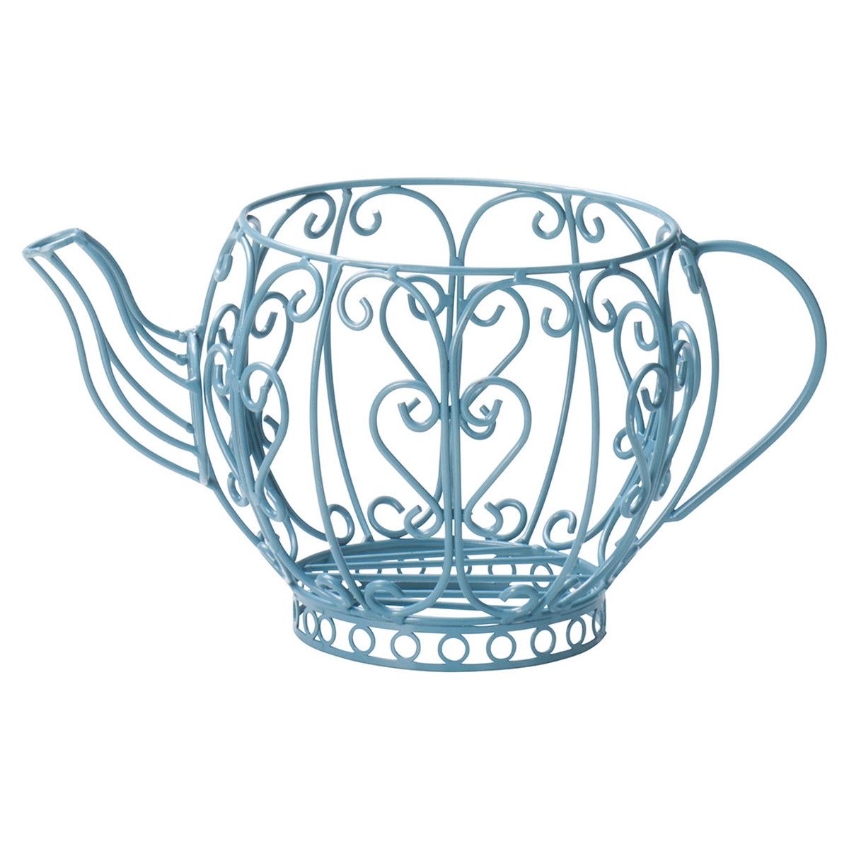 友膳/ティーポットアイアンBL/MH1767【01】 花器、リース 花器・花瓶 ワイヤー花器のサムネイル