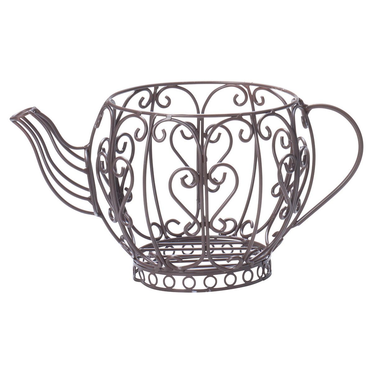 友膳/ティーポットアイアンBR/MH1768【01】 花器、リース 花器・花瓶 ワイヤー花器のサムネイル