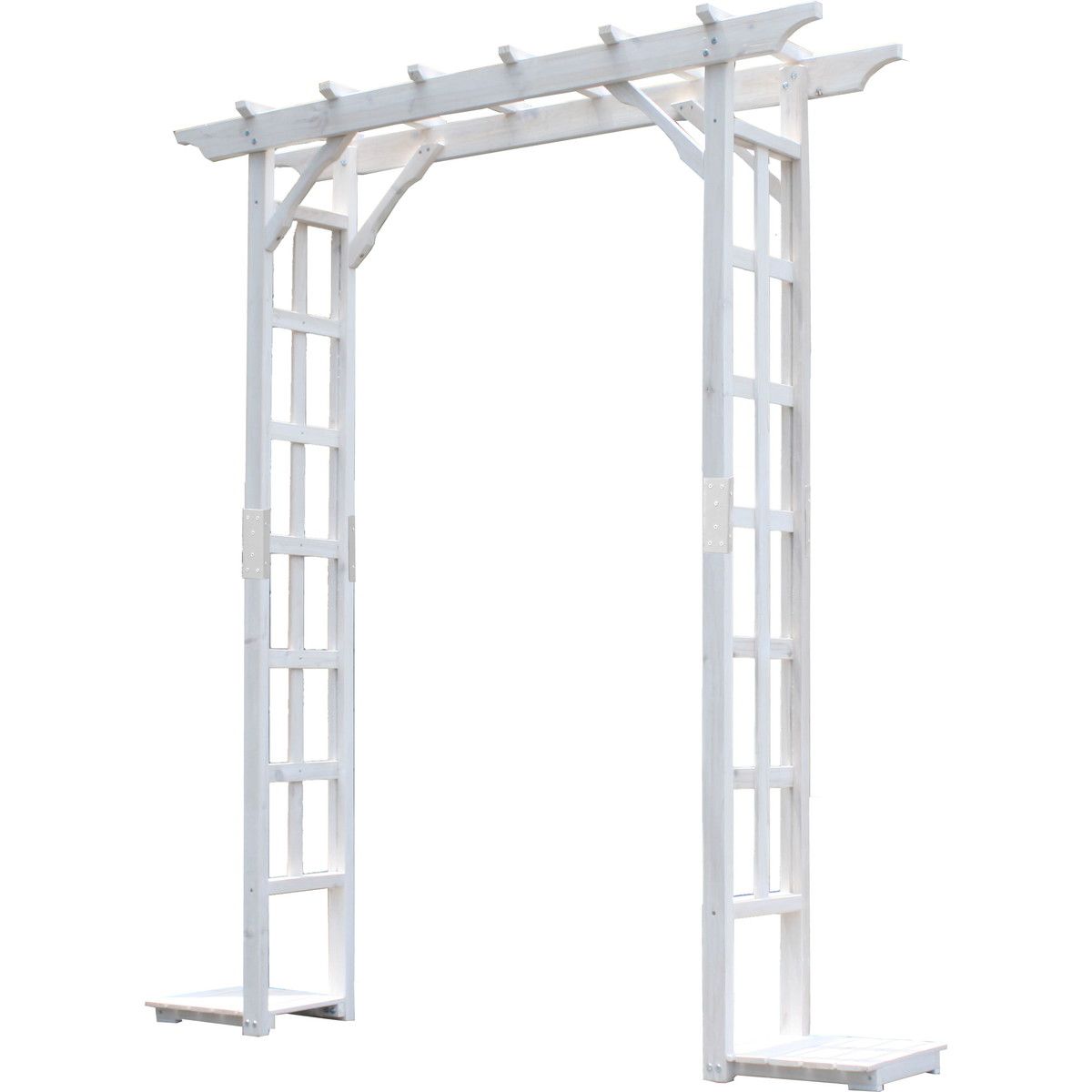 【直送】住まいスタイル/天然木パーゴラアーチ ホワイト/BP-R200WHT【01】 ガーデニング・園芸用品 ガ..