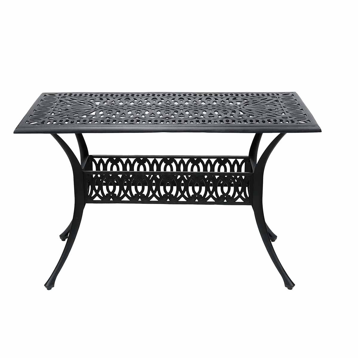 【直送】住まいスタイル/アルミ製レクタングルテーブル 単品販売 「トルペ」 マットブラック/BKS- ...