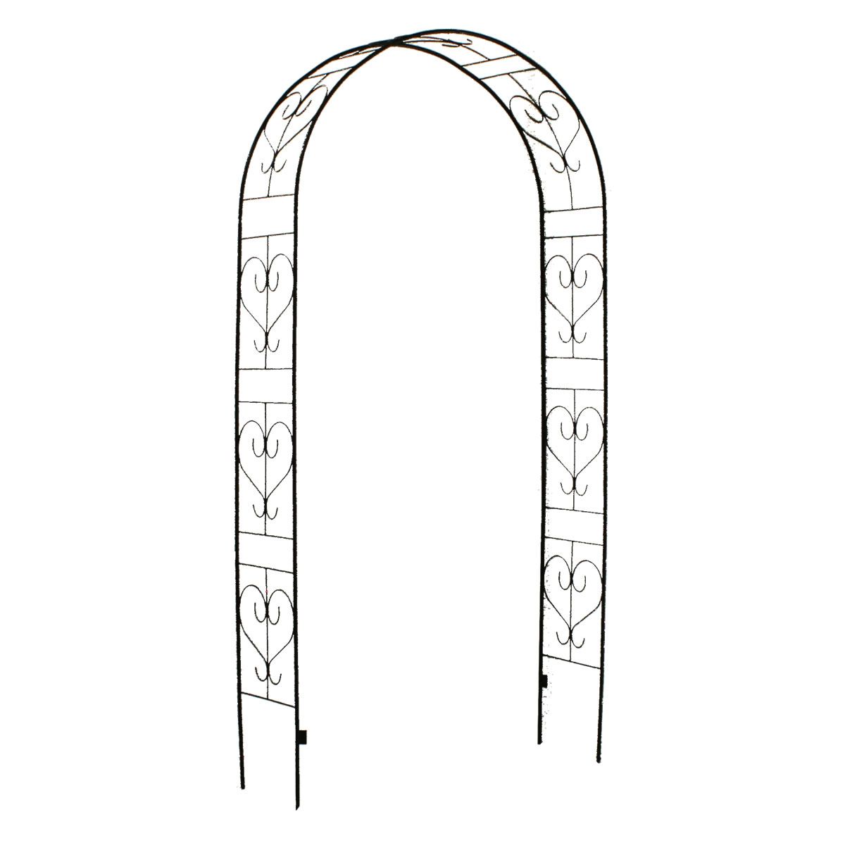 【直送】住まいスタイル/アイアンアーチ「Blossom Heart」〜ブロッサムハート〜 ダークブロンズ【01】 ..