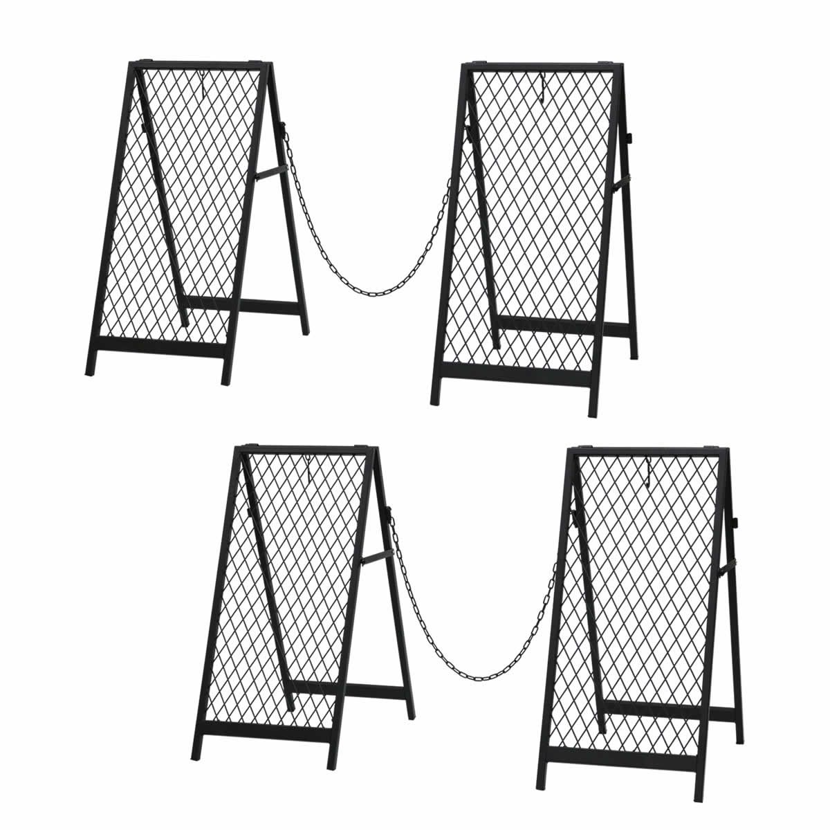 【直送】住まいスタイル/スタンド式チェーンゲート「TWILL」(ツイル)2セット マットブラック/TW003-2P-..