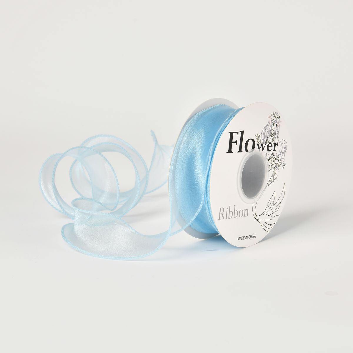 秦貴/オーガンジーリボン NO.18スカイブリー OGR-018【07】 リボン オーガンジーリボン デザインオーガ..