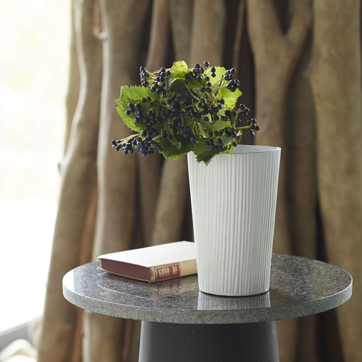 クレイ/plage oval 34L13W13H　WHITE/144-751-102【01】 花器、リース 花器・花瓶 ...