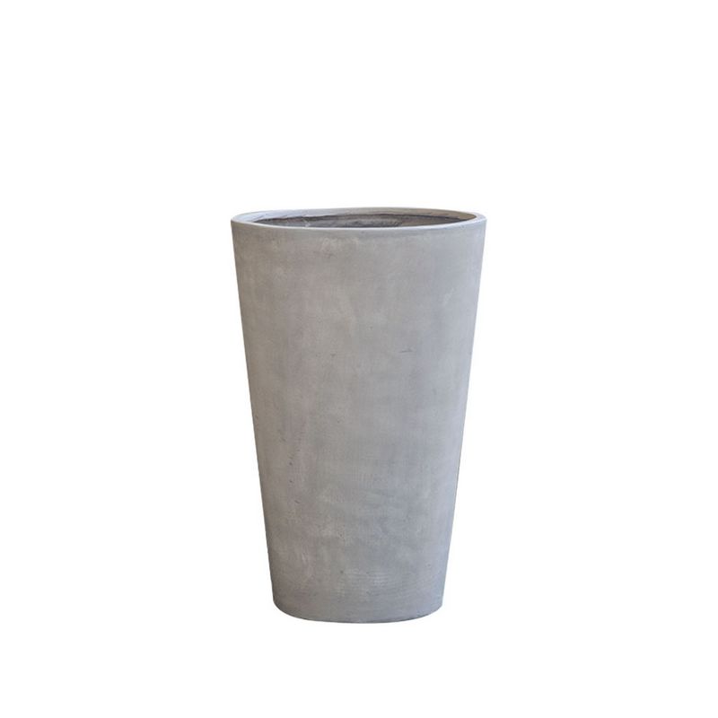 【直送】クレイ/TERRA-MENT_Tall Round 61 LIGHT GRAY/910-228-181【01】 ガーデニング・園芸用品 植木鉢・フラワーポット グラスファイバー鉢 庭 グッズ 資材 家庭菜園 観葉植物 おしゃれ かわいい イースター ハロウィン