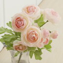 【造花】MAGIQ東京堂/カレンラナンブッシュ クリームピンク/FM006069-046【01】 造花(アーティフィシャルフラワー) 造花 花材「ら行」 ラナンキュラス