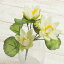 即日 【造花】YDM/ロータスブッシュ ホワイト/FB-2388-W《 造花(アーティフィシャルフラワー) 造花 花材「は行」 ハス(蓮)・ロータス 》