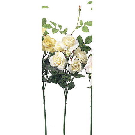【造花】アスカ/ローズピック×7 クリームホワイト/A-36112-11【01】【取寄】 造花（アーティフィシャルフラワー） 造花 花材「は行」 バラ