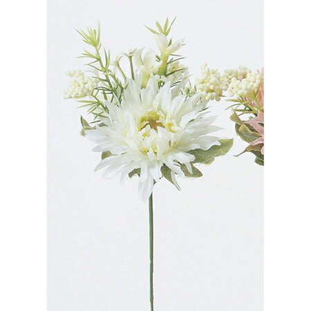 【造花】アスカ/ミニガーベラミックスピック　ホワイト/A-31570-1【01】【取寄】 造花（アーティフィシャルフラワー） 造花 花材「か行」 ガーベラ