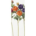 即日★【造花】アスカ/ミニラナンキュラス×2 つぼみ×1 オレンジ/A-32240-30【00】《 造花(アーティフィシャルフラワー) 造花 花材「ら行」 ラナンキュラス 》