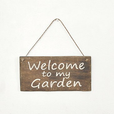 azi-azi/サインプレート/Welcome to my garden/RC-142【01】【取寄】ガーデニング用品 雑貨・置物・オーナメント プレート 手作り 材料
