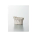 クレイ/FLOWER LINE 14L8.5W8 WHITE/120-566-100【01】 花器、リース 花器・花瓶 陶器花器