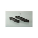 クレイ/WAVE RECTANGLE BLACK/155-057-800【01】 花器、リース 花器・花瓶 陶器花器