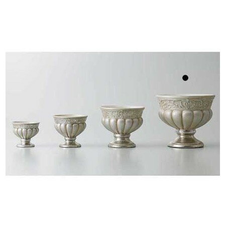 クレイ/victorian round 17φ15H　ANTIQUE SILVER/170-746-725【01】【取寄】 花器、リース 花器・花瓶 陶器花器