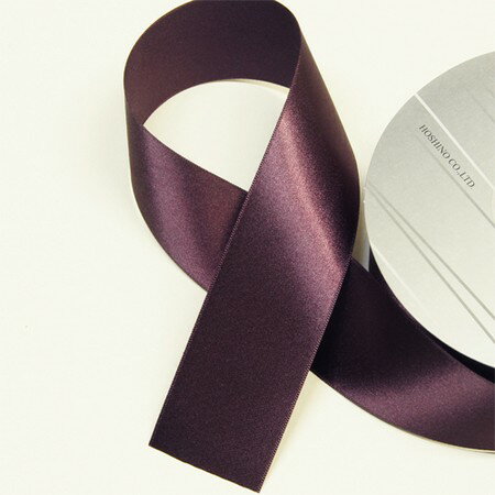 HOSHINO/ラスターサテン（40巾）　No.12（プラム）　40x45/322112【07】 リボン サテンリボン プレーン..