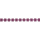 青山リボン/シールデコファンシーフラワー 12X10 #076/2183-76【01】 リボン 加工リボン シール+リボン