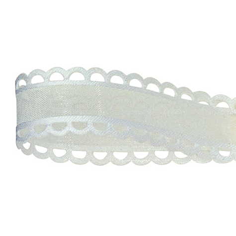 青山リボン/パラダイスベール　16X15 #001/6726-1【01】 リボン デザインリボン フリルデザインリボン