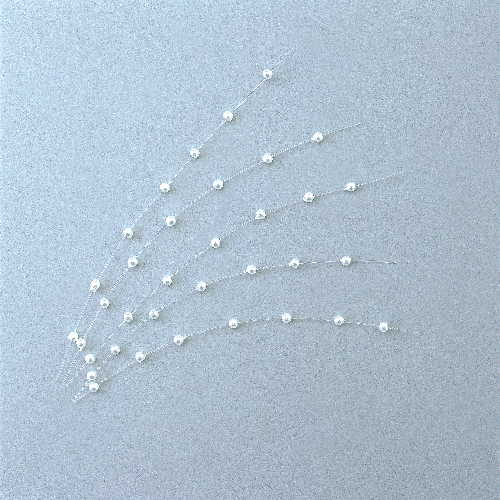 青山リボン/パールアクセサリー（P−2）　12．5X144ホンイリ #000/7443-0【01】 リボン デザインリボン ..