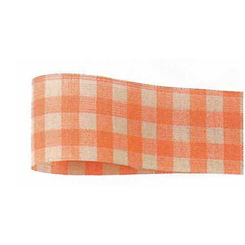 青山リボン/ナチュラルチェック　22X46 #043/1466-43【01】 リボン パターンリボン チェック柄パターンリボン