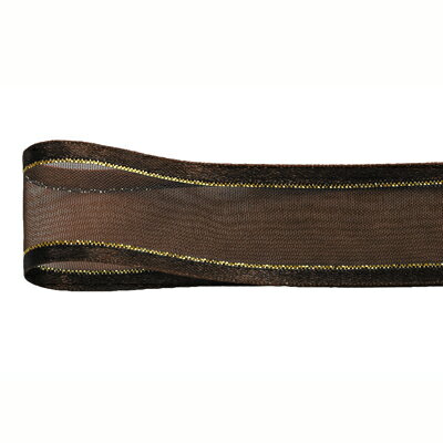 青山リボン/シェアサテンゴールドエッジ　22X30 #060/509-60【01】 リボン オーガンジーリボン デザイ..