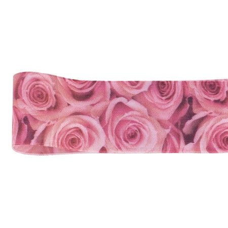 青山リボン/ローゼンストラウスローズ　40mmx7.5M　#018/495-18【01】 リボン シーズナルリボン ハロウィンリボン