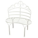 村田屋産業/アイアンベンチチェアクリーム/6604【07】 ガーデニング・園芸用品 ガーデンファニチャー・家具 ベンチ・ブランコ