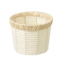 大橋新治商店/ホワイトホルツプランターラウンドD4/23-444【01】 花器、リース 花かご・フラワーバスケット フェイク素材バスケット