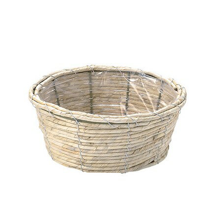 大橋新治商店/マイス　アレンジM　ホワイト/29-382【01】[6個] 花器、リース 花かご・フラワーバスケット ウォーターヒヤシンス・メイズバスケット