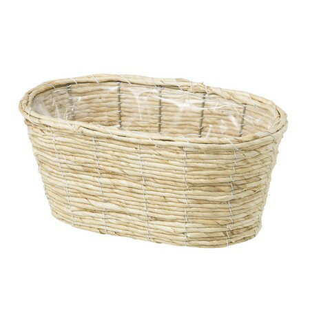 大橋新治商店/マイスオーバルプランターD4Wホワイト/29-554【01】 花器、リース 花かご・フラワーバスケット ウォーターヒヤシンス・メイズバスケット