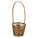 大橋新治商店/染竹プランターD6号手付/65-346【01】 花器、リース 花かご・フラワーバスケット その他 花かご