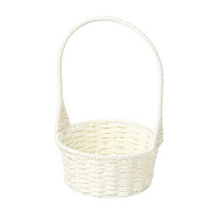 大橋新治商店/アネーロ　アレンジM／H　ホワイト/20-571【01】 花器、リース 花かご・フラワーバスケット ロープ編みバスケット