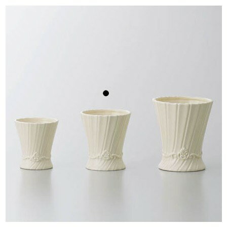クレイ/Lithophanie Round　IVORY/344-164-310【01】 花器、リース 花器・花瓶 陶器花器
