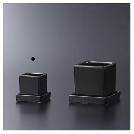 クレイ/simplevase saucer 7　BLACK/326-565-800【01】【取寄】[2個] 花器、リース 花器・花瓶 陶器花器