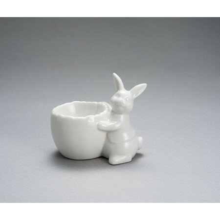 ミレニアムアート/森の仲間たち（陶器）森のうさぎ　ホワイト/ML770A-01【01】【取寄】 花器、リース 花器・花瓶 陶器花器のサムネイル