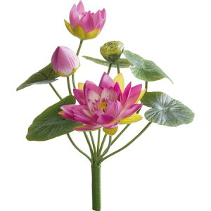 【造花】YDM/ロータスブッシュ ラベンダー/FB2387-LAV【01】【取寄】 造花（アーティフィシャルフラワー） 造花 花材「は行」 ハス（蓮）・ロータス