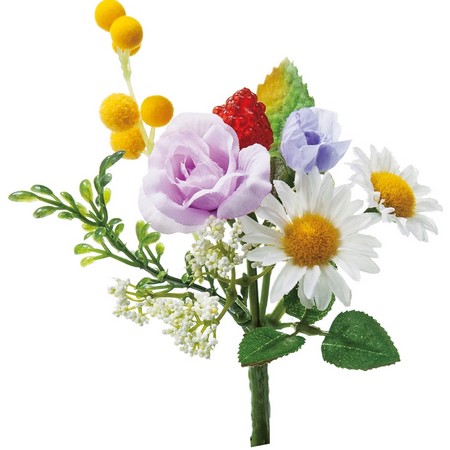 【造花】YDM/ミニローズミックスブッシュ ラベンダーパープル/FB2360-LAP【01】【取寄】 造花（アーティフィシャルフラワー） 造花 花材「は行」 バラ