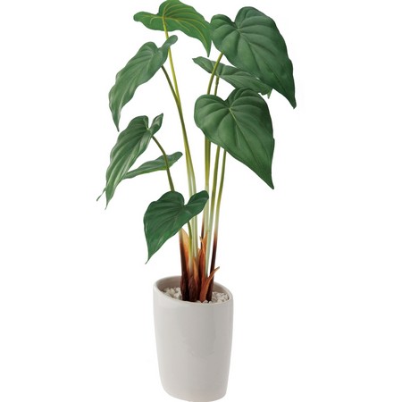 【人工観葉植物】YDM/ロングアロカシアオーバルポット /GLA-1227【01】 造花（アーティフィシャルフラ..